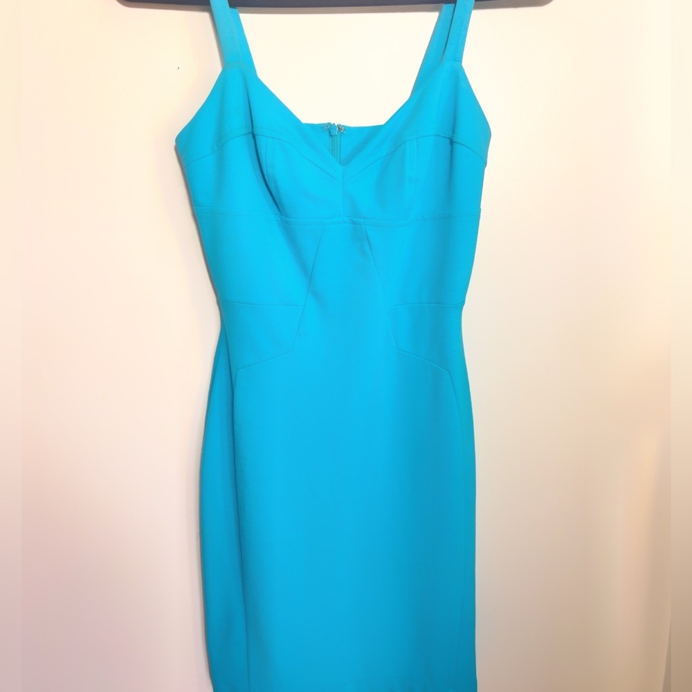 Amanda Uprichard Turquoise Dress with Corset bodice